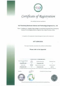 Iatf16949:2016 quality system certification